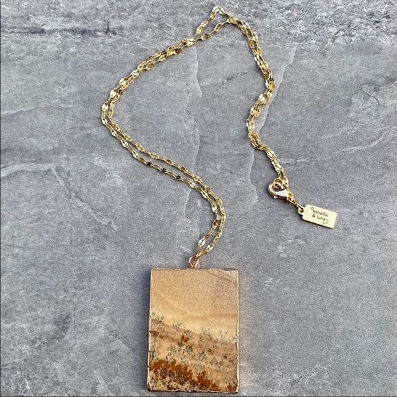 Faelyn Fossil Geology Slice Necklace - Picture 3 of 6